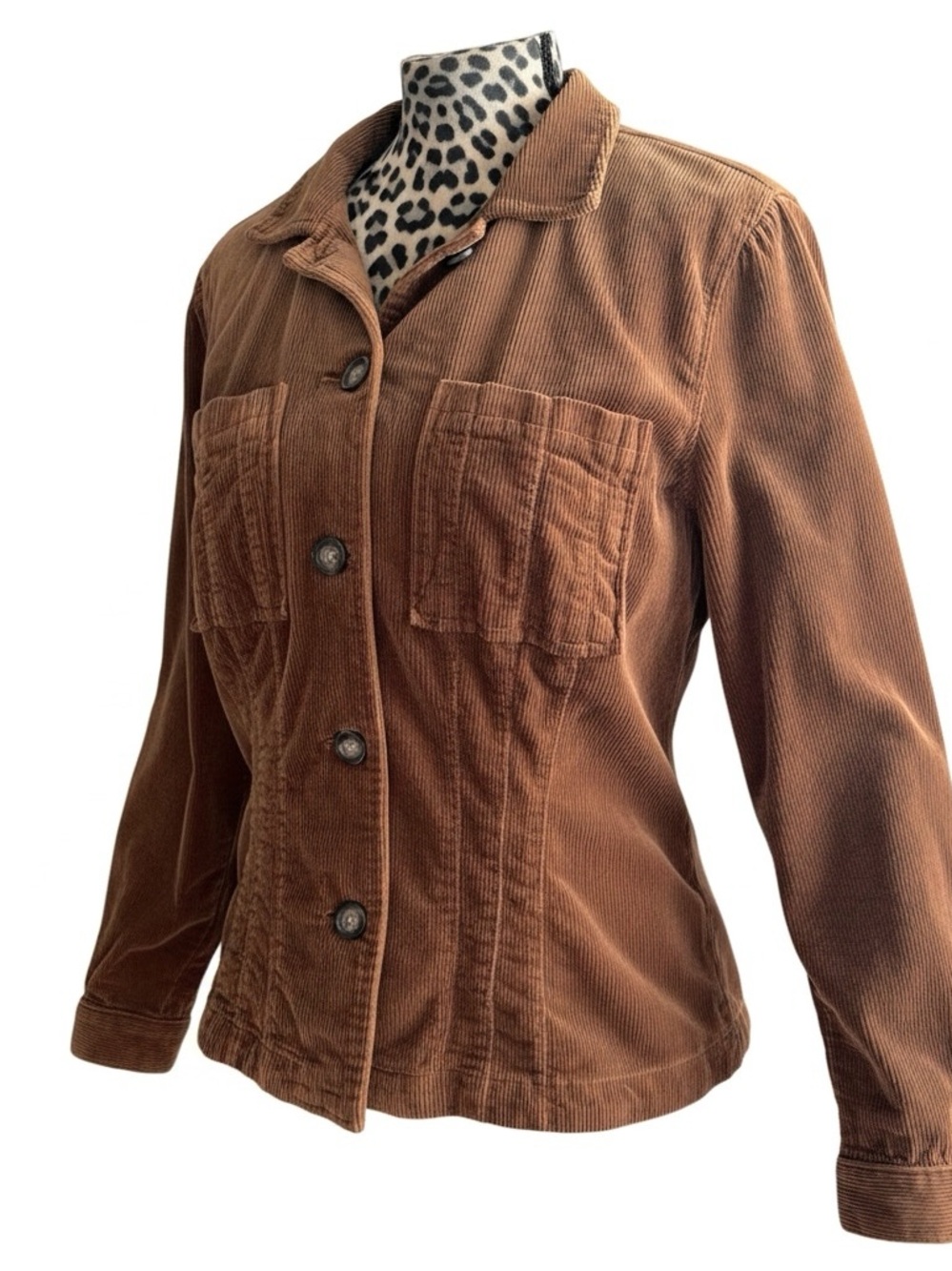 Kut from the Kloth Rust Brown Corduroy Button Jacket